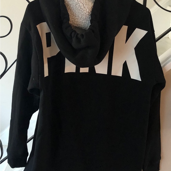 PINK Victoria's Secret Tops - Black long sleeve oversized sweatshirt